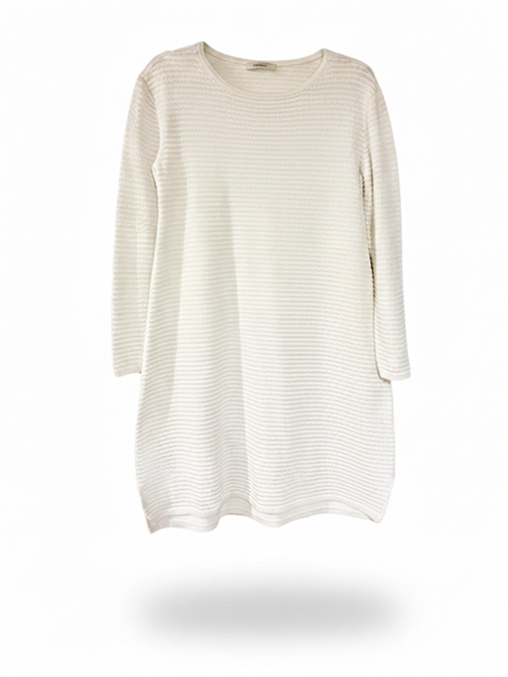‘S Max Mara Knit Tunic/Dress - Cream/ Off-White Ribbed - Size M (Measurements)